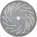 Waved turbo diamond saw blade for hard & dense material with multi hole steel core---GEAF